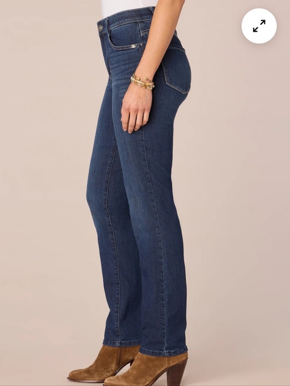 Democracy High Rise Straight Leg Jeans Indigo Blue Denim Size 12 - Picture 2 of 9